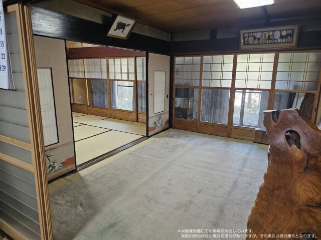 びわ湖にも近い場所にある古民家風住宅の和室|田の字型の和室になっています