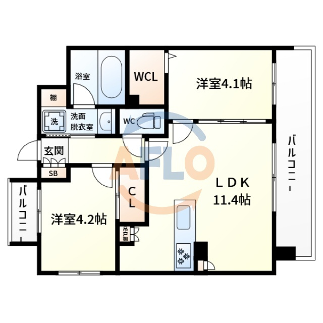 アーバネックス南堀江Ⅱ　日吉小学校区の間取り|アーバネックス南堀江Ⅱ　間取り