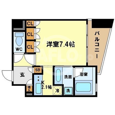 リーガル四ツ橋筋の間取り|収納の多い間取り