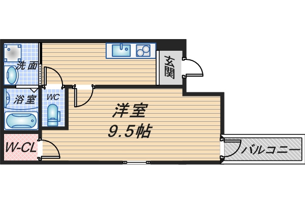 フジパレス服部本町Ⅱ番館の間取り
