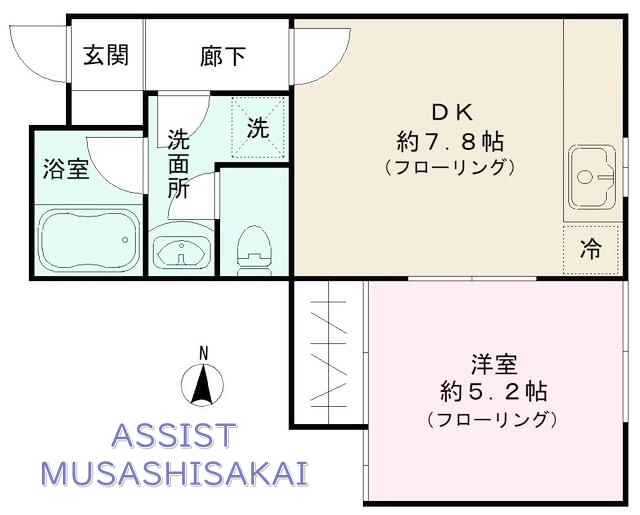 中町３丁目1DKの間取り|お電話でお問合わせ頂けますと、よりスムーズにご対応出来ます♪