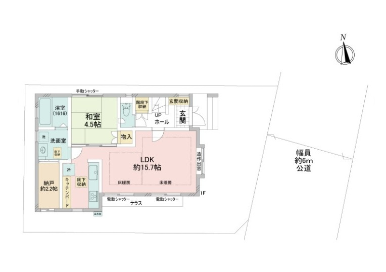 港区南麻布4丁目　旧法賃借権　中古戸建の区画図