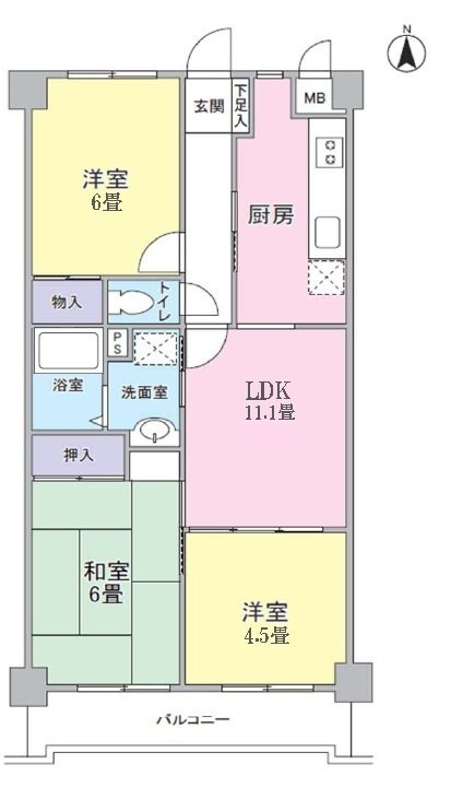 グランノアール光が丘 の間取り