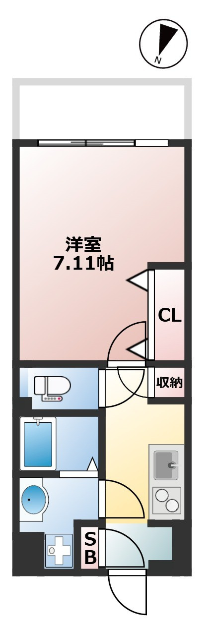WISTERIA KOMAZAWA　床暖房　免震構造　駅近　バイク置場の間取り