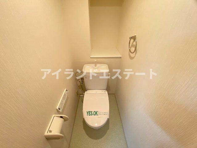 WISTERIA KOMAZAWA　床暖房　免震構造　駅近　バイク置場のトイレ