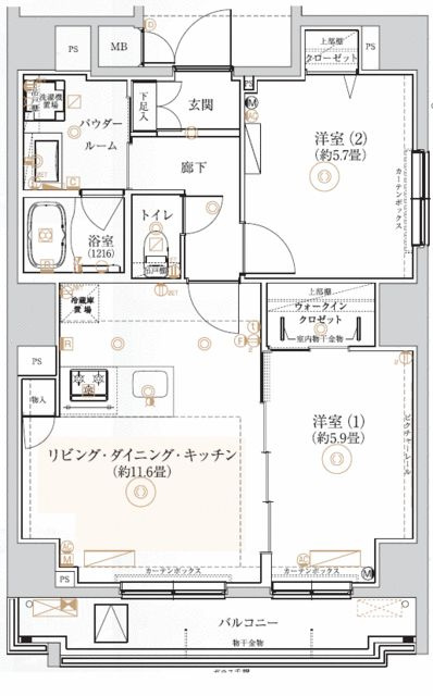 ガリシア森下Ⅵの間取り