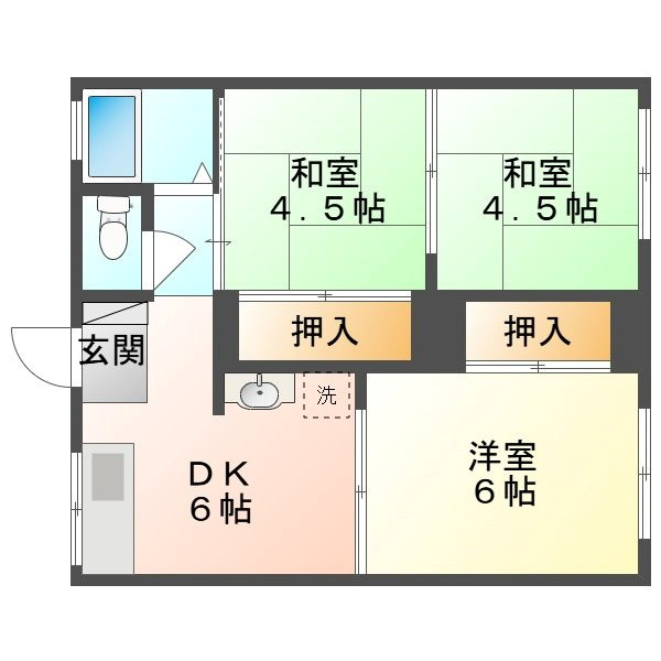 臼井コーポの間取り