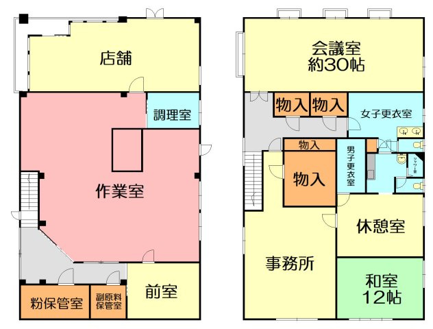 小田原市東町３丁目の店舗事務所の間取り
