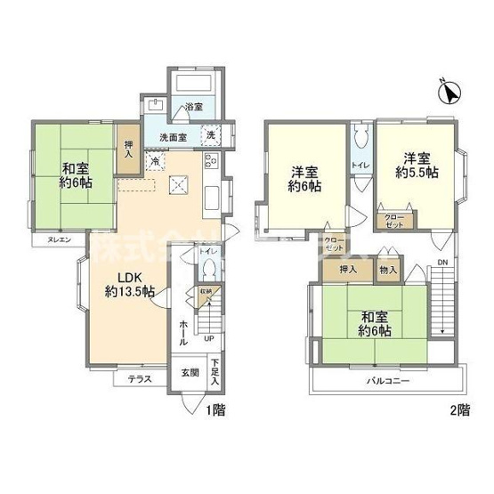【間取り】 | 大和田町１丁目貸家