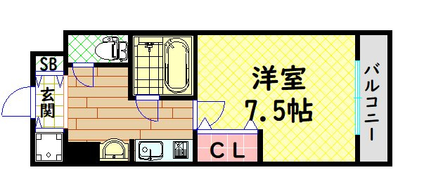 【間取り】 | ジュネーゼグラン心斎橋東