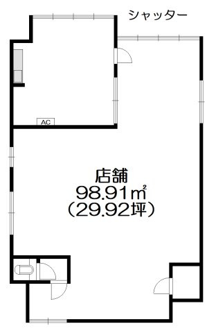 中郡大磯町国府新宿の店舗の間取り