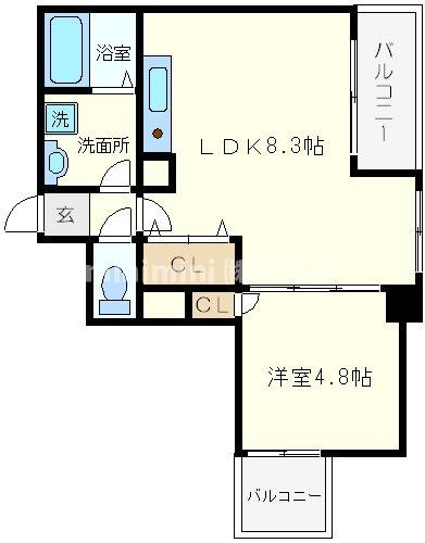 キャピトル新町南公園の間取り