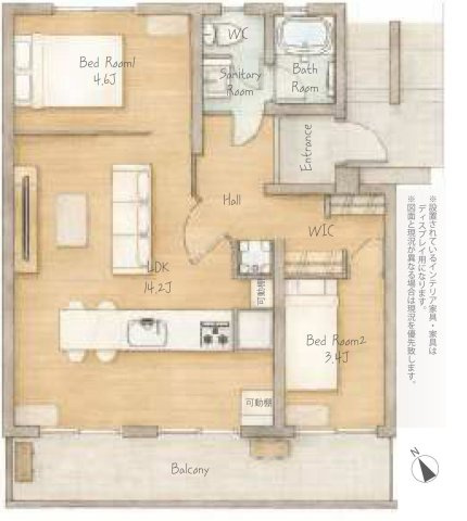 【間取り】 | 鶴川６丁目団地９街区４号棟 | 2LDKは、リビングダイニングキッチンと二つの居室がある間取りでございます。夫婦や小さなお子さんのいるご家庭に特におすすめで、リビングで家族団らんを楽しみつつ、個室でプライベートな時間も確保できます。