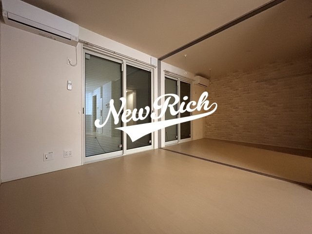 前橋市前箱田町のアパートのバルコニー