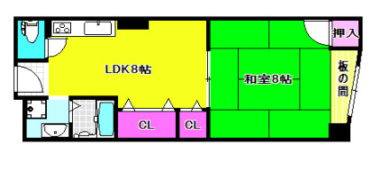 マンション花隈東棟の間取り