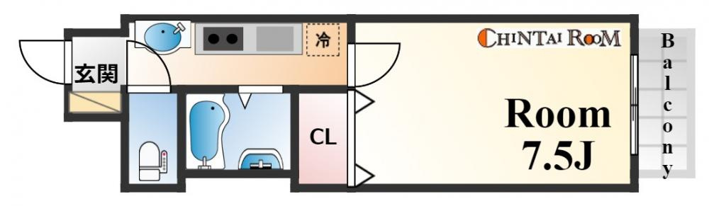 神戸市中央区元町通５丁目の賃貸マンションの間取り