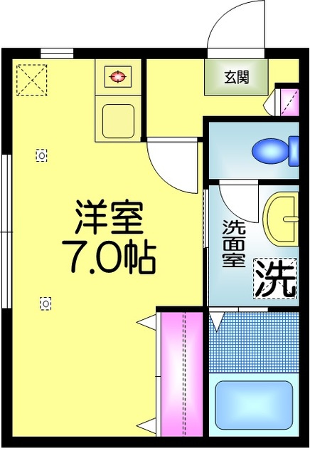 ジョヌパール・Ｎの間取り|【間取り】　7帖の洋室