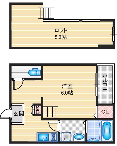 【間取り】 | アルカンシェル岸部中