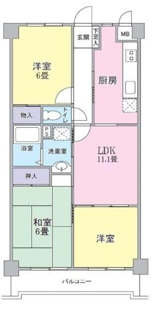 グランノアール光が丘の間取り|間取りです。