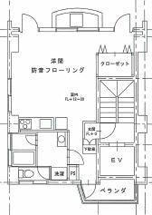 Ｋ２－ＣＯＵＲＴ三ノ輪の間取り|間取りです。