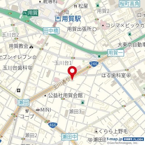 スカイコート世田谷用賀の地図
