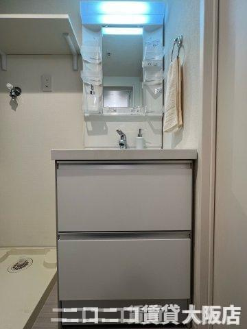 京都市山科区東野舞台町のアパートの洗面所|CG画像です。家具家電付きではありません