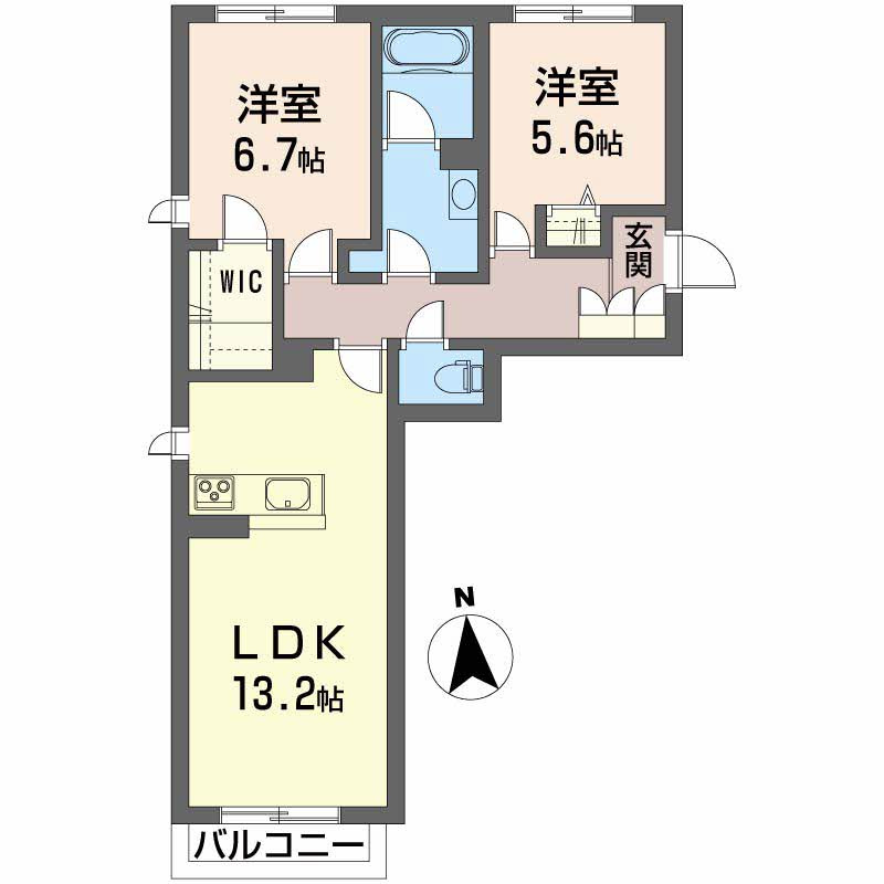 シャーメゾン旭WESTの間取り