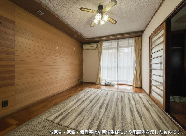 栃木市大平町富田　A棟　中古戸建の居間・リビング