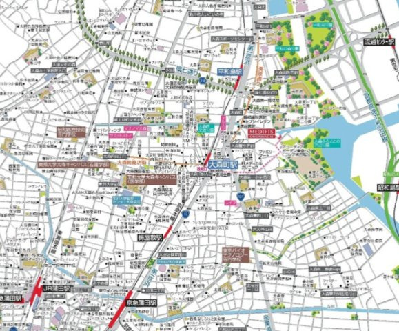 ＳＰコート大森町の地図