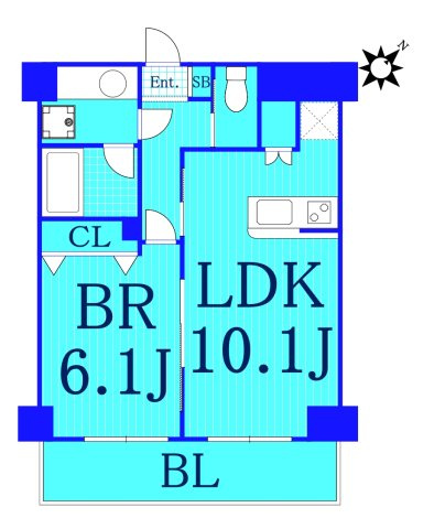 アンビエンテ横浜鴨居の間取り