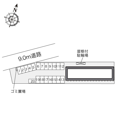 廿日市市大野のアパートの区画図|画像4