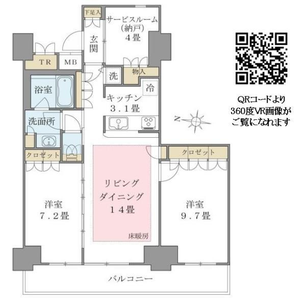 Ｂｒｉｌｌｉａ　ｉｓｔ　東雲キャナルコートの間取り