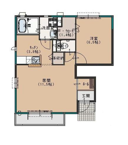 サンプレス　Ａの間取り