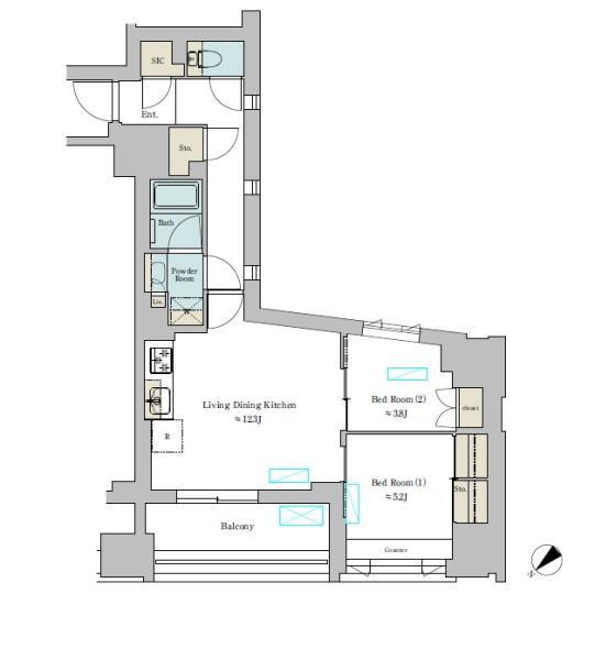 Ｂｒｉｌｌｉａ　ｉｓｔ　墨田曳舟の間取り
