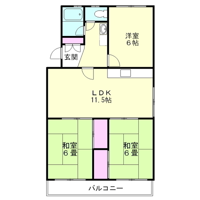 沼津原団地　２号棟の間取り