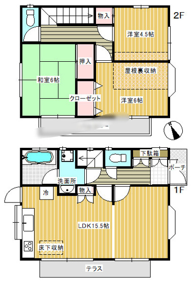 【間取り】 | 喜多見7丁目貸家