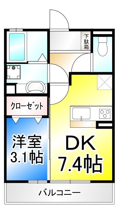 エスポワール栗田の間取り