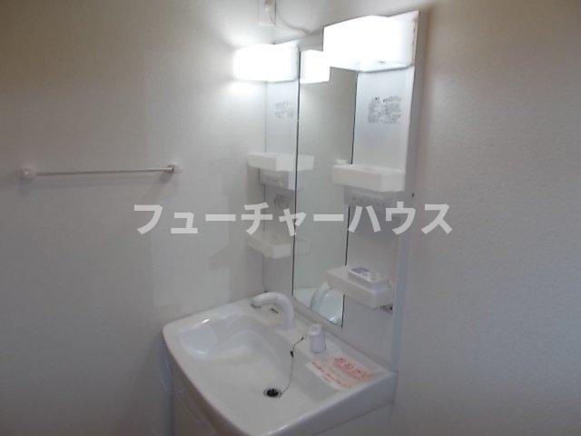 ウィッシュピュア　ハナワの洗面所|広い洗面スペース