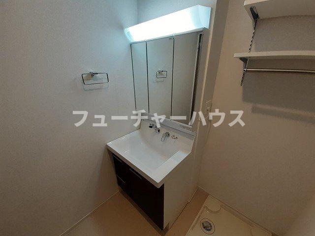 グランソレイユＪの洗面所|広い洗面スペース
