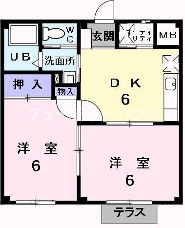 ロマニー平和坂ハイツの間取り