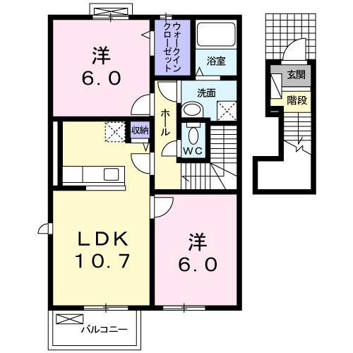 クレメントＡの間取り