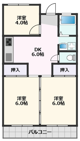 【間取り】 | グリーンハイツ正雀