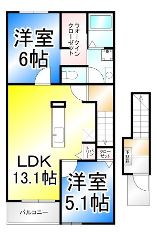 メリディアンベル稲葉の間取り