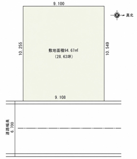 【土地図】 | 八尾市南木の本二丁目　建築条件付き売地