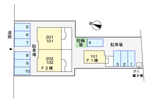 グランドール　Ｆ２の区画図