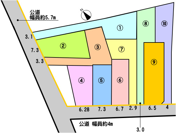 碧南市霞浦町（3期施工）の区画図|2号棟　11月完成予定
