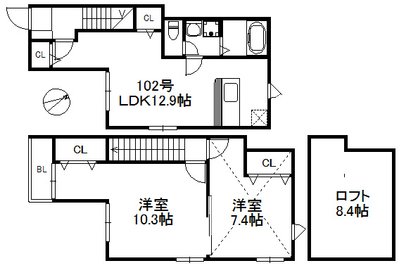 ベルカーサ花畑の間取り