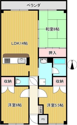 レジデンス河南の間取り