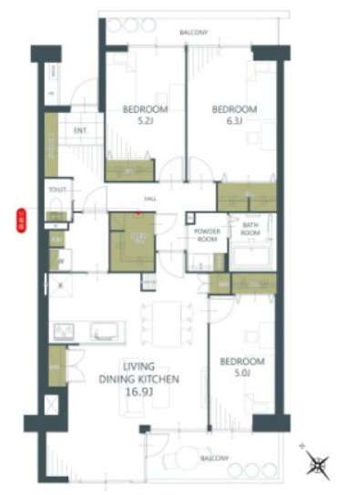 第５稲毛ハイツの間取り