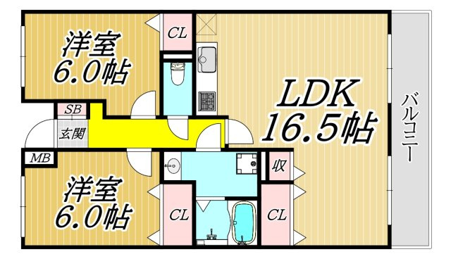 ラフィーネ南伊丹の間取り